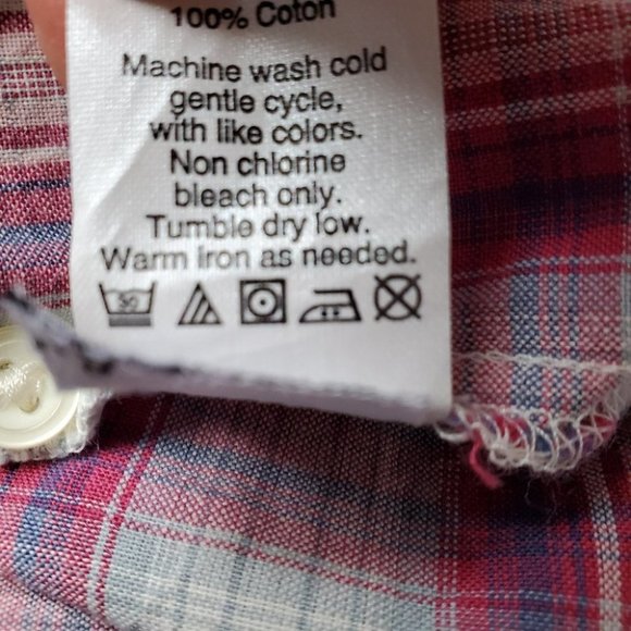 Madewell Plaid 100% Cotton Preppy Long Sleeve Button Up Top Shirt Size L - Picture 12 of 13